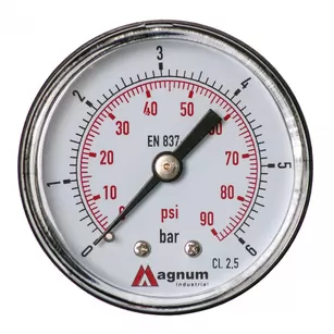 Magnum Manometr 50 mm do reduktorów 0-6 bar z przyłączem tylnym G1/4