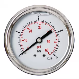 Magnum Manometr 63 mm do reduktorów 4 bar z przyłączem tylnym G1/4