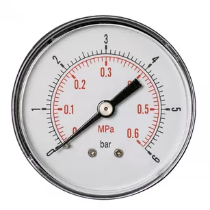 Magnum Manometr 63 mm do reduktorów 6 bar z przyłączem tylnym G1/4