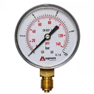 Magnum Manometr 63 mm do reduktorów 0-10 bar z przyłączem dolnym G1/4