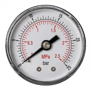 Magnum Manometr 50 mm do reduktorów 25 bar z przyłączem tylnym G1/4